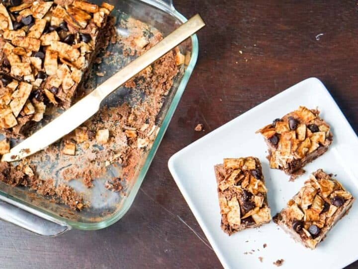Chocolate Masala Fudge squares take cinnamon, cardamom fudge to the next level. Packed with ginger, dates, and coconut - this decadent treat is healthy!