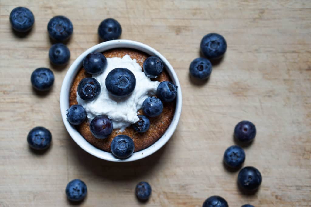 Sometimes you need a personal cake, so you make this Easy Single Serving Paleo Lemon Almond Cake and don't even feel bad - sugar, dairy, grain & gluten free
