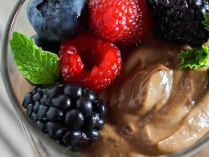 Chocolate avocado mousse