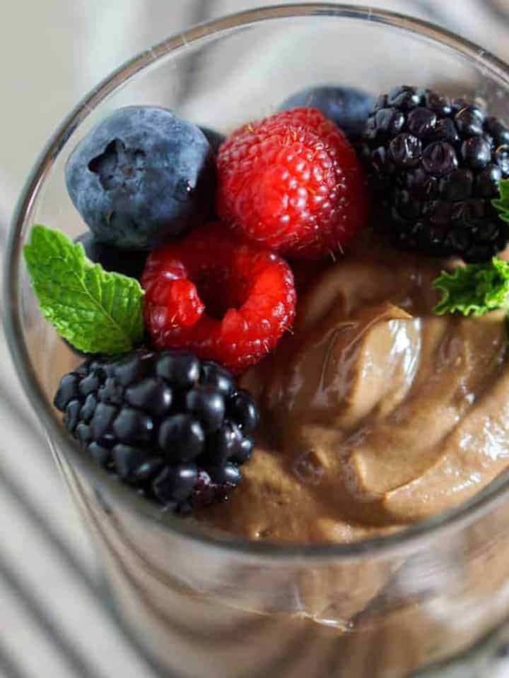 Chocolate avocado mousse