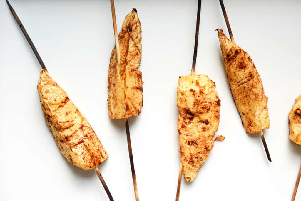 A healthy paleo BBQ option, this grilled pineapple skewers with cinnamon recipe has two ingredients: pineapple and cinnamon. Bring simple back to the backyard BBQ.