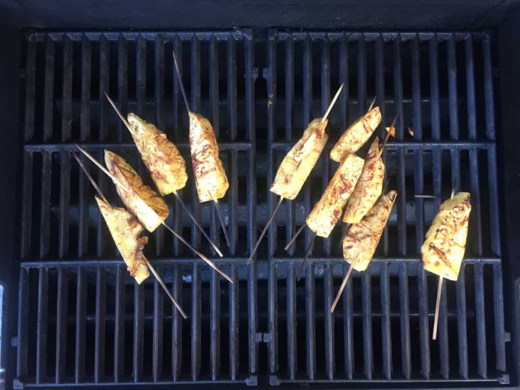 A healthy paleo BBQ option, this grilled pineapple skewers with cinnamon recipe has two ingredients: pineapple and cinnamon. Bring simple back to the backyard BBQ.