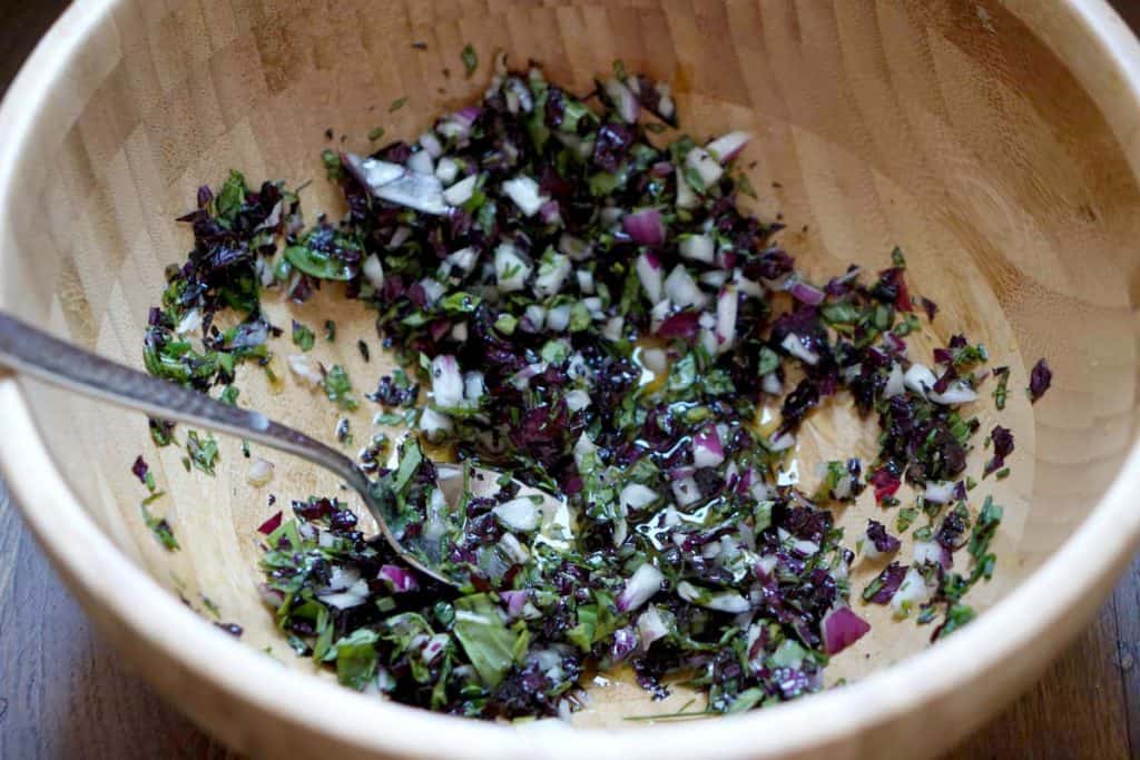 Fresh garden herbs and juicy watermelon make this savory watermelon basil salad recipe a perfect side dish for hot summer days. Dairy, Grain, Gluten Free + Vegan