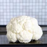 beautiful raw cauliflower that will turn into a roasted harissa cauliflower for dinner