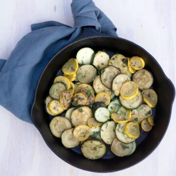 Mexican summer squash is a light, savory and slightly spiced side dish inspired by the street food of Mexico and designed for spring nights and summer barbeques. Quick, easy, ready in minutes, and bound to step-up your steak game.
