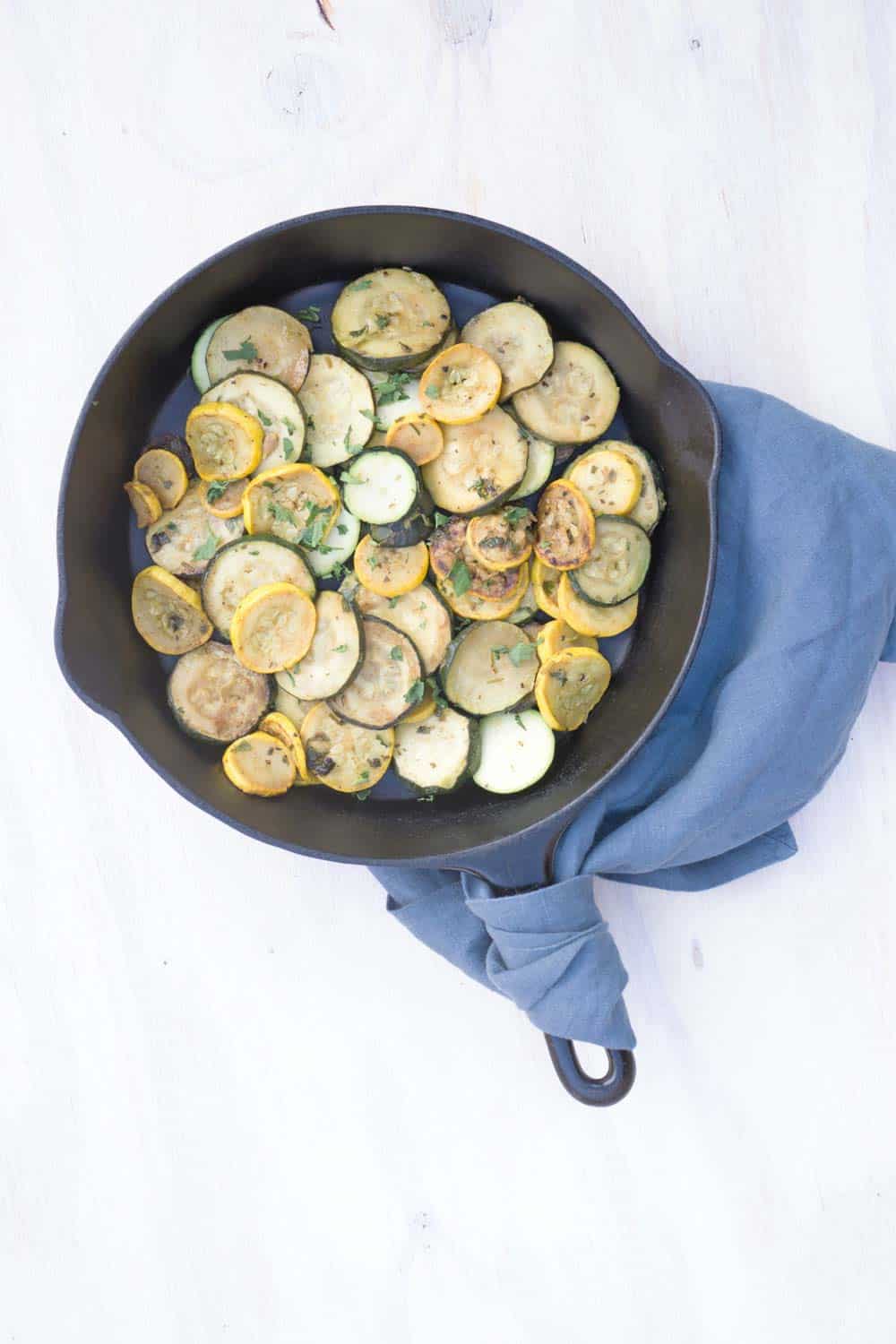 Mexican summer squash is a light, savory and slightly spiced side dish inspired by the street food of Mexico and designed for spring nights and summer barbeques. Quick, easy, ready in minutes, and bound to step-up your steak game.