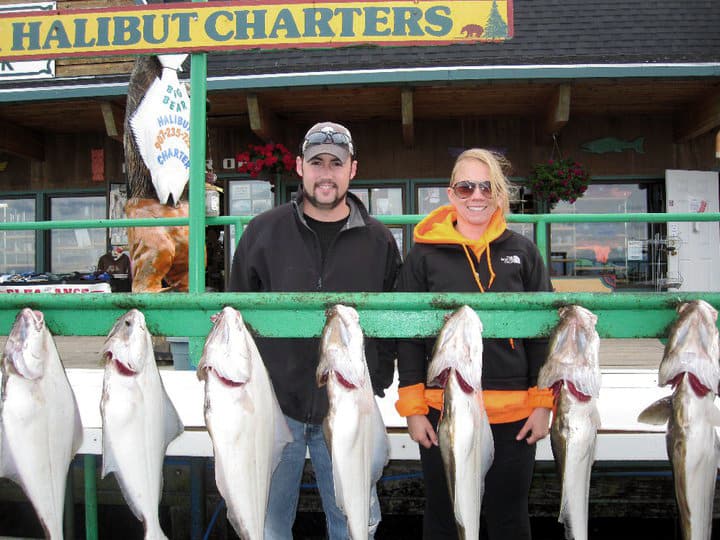 our halibut catch - 6 total
