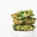Celery Juice Pulp Fritters using leftover celery juice pulp to make a healthy paleo breakfast