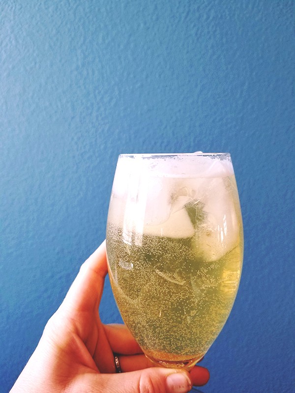 Fizzy Home brewed Jun, a honey and green tea version of kombucha,