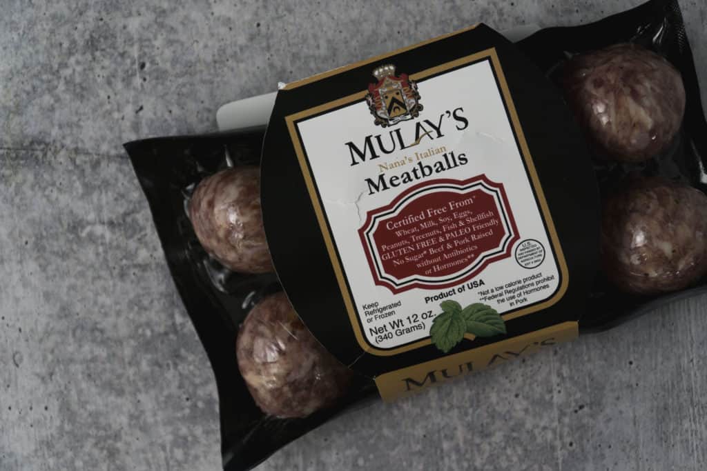Mulay's sausage package on poured concrete surface