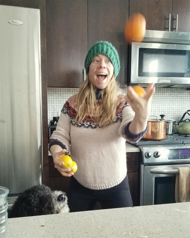Juggling citrus groceries