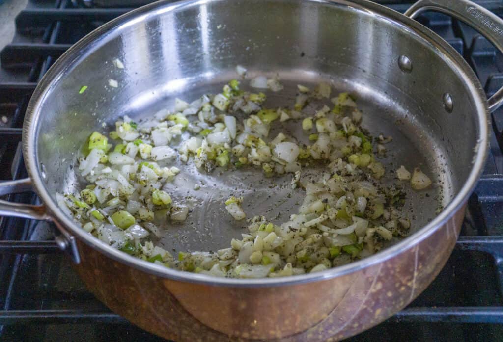 Sauteed onions for ratatouille