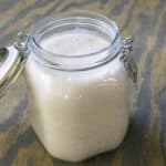 Full mason jar of Walnut Milk