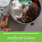 sugar and artificially colored sprinkles
